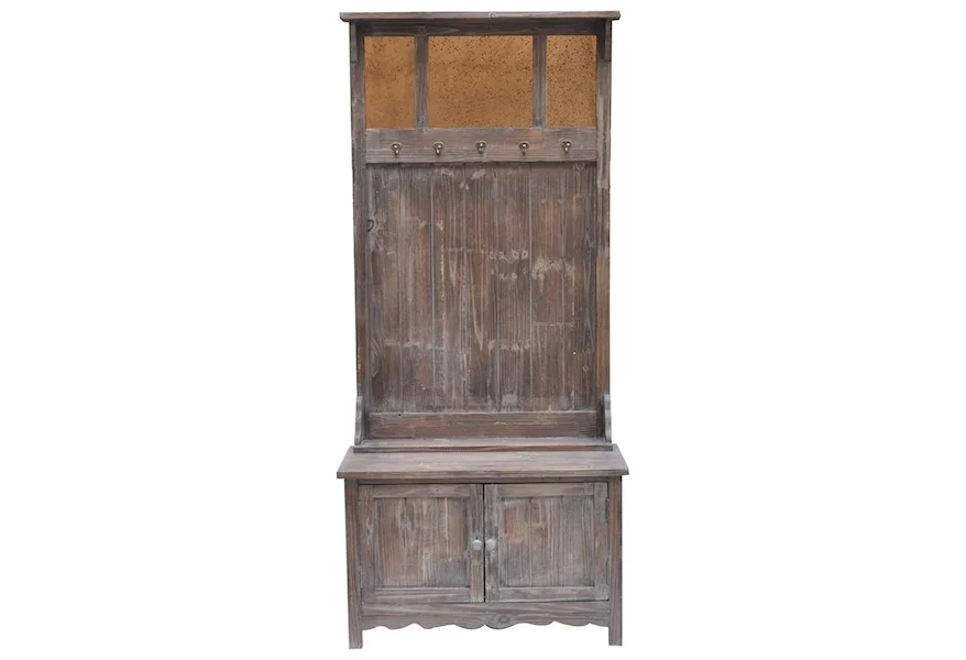 Accent Furniture Rustic 2 Door Ant Mirror Hall Tree by Crestview Collection at Esprit Decor Home Furnishings